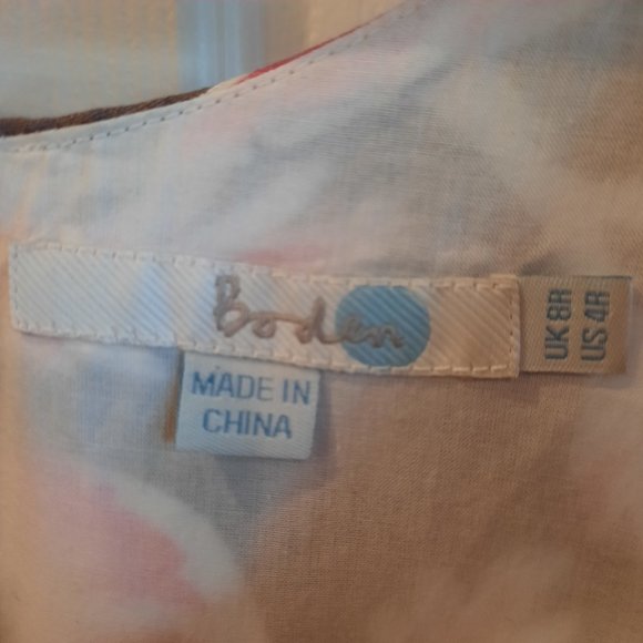 Boden Cotton/Linen Faux Wrap Sleeveless Dress, Size 4R - Picture 3 of 12